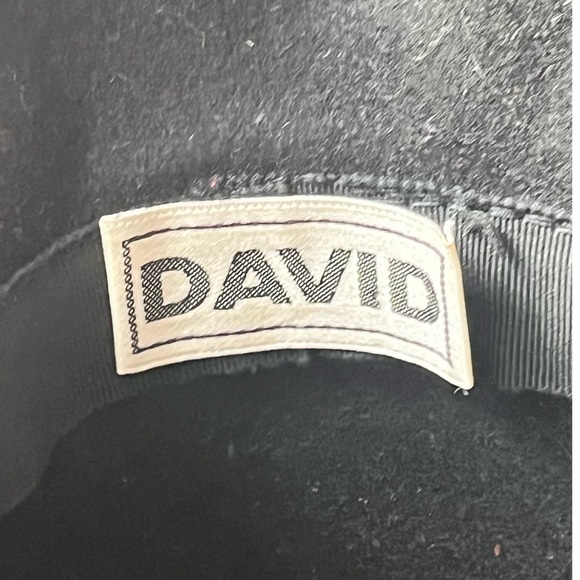 Vintage Black hat bell shape with sequins 4” Height 2" brim 100% wool - Picture 10 of 11